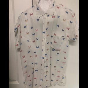 Rails silk button down blouse